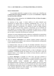 Tema 16: Sectores de la actividad industrial en España