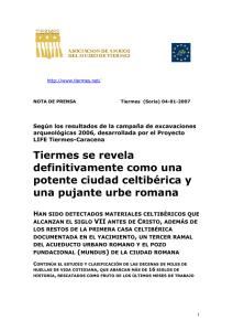 Informe Excavaciones 2006 en Tiermes
