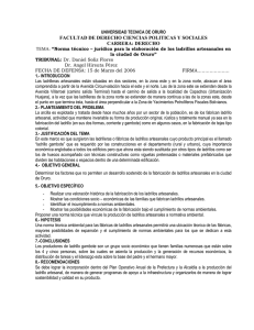 Norma juridica para la elaboracion de ladrillos artesanales en Oruro