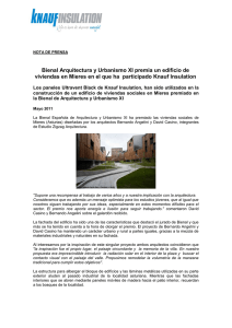 NOTA DE PRENSA Bienal Arquitectura y Urbanismo XI premia un