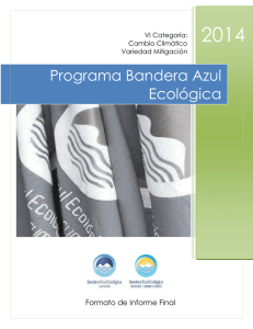 Programa Bandera Azul Ecológica Informe Final 2013 Reporte Final
