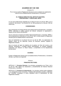 acuerdo 0011 de 1995 - Oficina en Colombia del Alto Comisionado