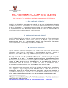 CARTA DE NO OBJECION - Consulado General del Perú en Atlanta