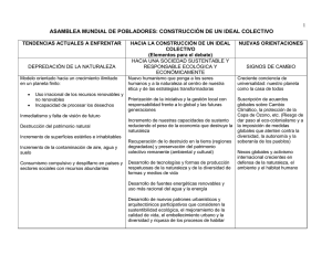 ASAMBLEA MUNDIAL DE POBLADORES: CONSTRUCCIÓN DE
