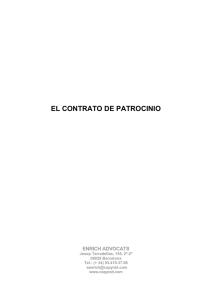 CONTRATO DE PATROCINIO Y COLABORACIÓN PUBLICITARIA