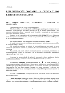 REPRESENTACIÓN  CONTABLE:  LA  CUENTA  Y ... LIBROS DE CONTABILIDAD.