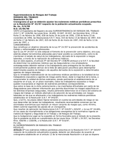 Superintendencia de Riesgos del Trabajo RIESGOS DEL TRABAJO Resolución 54/98