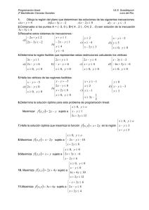 Programación lineal. I.E.S. Guadalquivir. 2º Bachillerato Ciencias