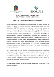 Carta de Confidencialidad - Universidad Nacional de Colombia