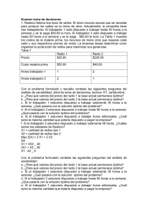 Examen toma de decisiones