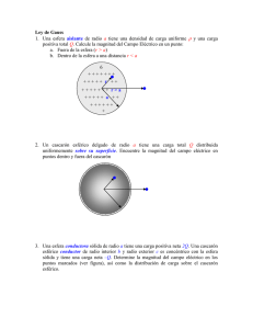 Ley de Gauss 1.  Una  esfera de  radio