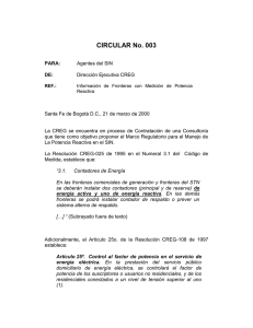 Cir3 - CREG Comisión de Regulación de Energía y Gas