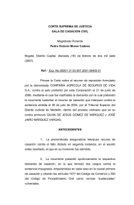CORTE SUPREMA DE JUSTICIA SALA DE CASACION CIVIL Pedro Octavio Munar Cadena