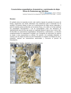 1 Caracteristicas organolépticas, fermentativas y nutricionales de