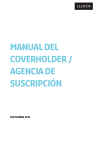 Coverholders / AGENCIAS DE SUSCRIPCIÓN EN ESPAÑA