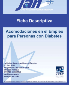 Ficha Descriptiva Acomodaciones en el Empleo para Personas con Diabetes
