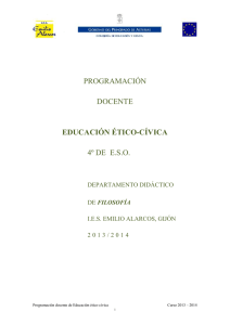 2013-2014. PROGRAMACIÓN DOCENTE DE EDUCACIÓN ÉTICO