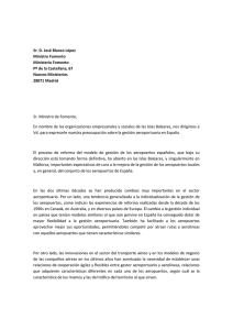 Carta dirigida al Ministro de Fomento