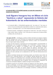 José Elguero inaugura hoy en Bilbao el ciclo “Química y salud