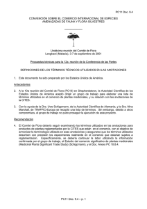 PC11 Doc. 9.4 CONVENCIÓN SOBRE EL COMERCIO INTERNACIONAL DE ESPECIES
