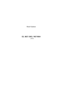 Guenon, Rene – El Rey del Mundo (1927)