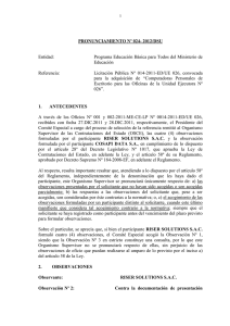 1 PRONUNCIAMIENTO Nº 024- 2012/DSU Entidad: Programa