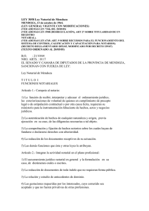 LEY 3058 Ley Notarial de Mendoza