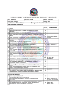 201 y 202. Form 2. Inspección de equipos de Workover