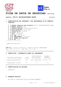 FICHA DE DATOS DE SEGURIDAD  CTX-51 DESINCRUSTANTE EXTRA