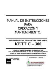 Manual en español medidor de blancura KETT C
