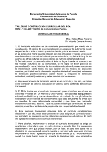 Benemérita Universidad Autónoma de Puebla Vicerrectoría de Docencia