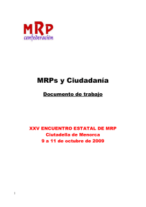 MRPs y Ciudadanía - Confederación Estatal de MRP