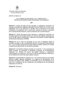 empresa Nucleoléctrica Argentina Sociedad Anónima (NASA) en el marco de... establecido  por  la  Ley  Nacional ... EXPTE: D-794/12-13