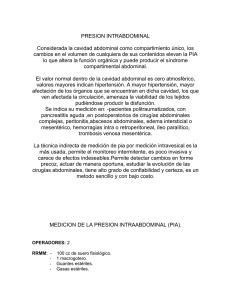 MEDICION DE LA PRESION INTRAABDOMINAL (PIA)