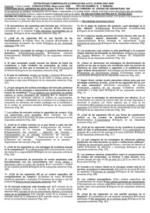 ESTRATEGIAS COMERCIALES (LICENCIATURA A.D.E.) CURSO 2007-2008 CONVOCATORIA: Mayo-Junio 2008