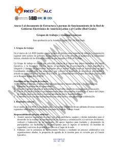 Anexo I al documento de Estructura y normas de funcionamiento... Gobierno Electrónico de América Latina y el Caribe (Red Gealc):