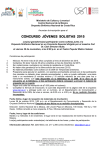 requisitos_js_2015 - Orquesta Sinfónica Nacional de Costa Rica