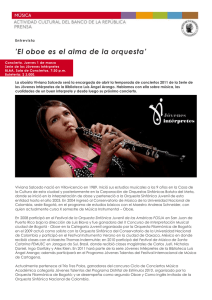 ’El oboe es el alma de la orquesta’ Entrevista