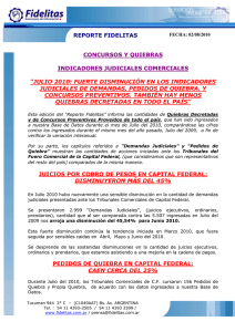REPORTE FIDELITAS  CONCURSOS Y QUIEBRAS INDICADORES JUDICIALES COMERCIALES