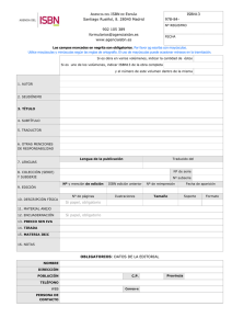 Formulario ISBN-BIC