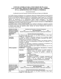 Número de vacantes - Diario Oficial de la Federación