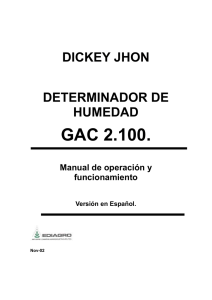 Manual en español medidor de humedad Dickey John GAC