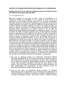 DECRETO Nº 45 MINISTERIO SECRETARÍA GENERAL DE LA PRESIDENCIA