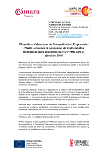 El Instituto Valenciano de Competitividad Empresarial (IVACE