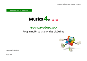 PROGRAMACIÓN DE AULA – Música – Primaria 4.º Música 4EP