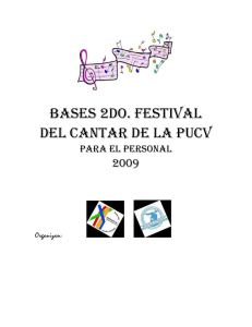 Bases Segundo Festival del Cantar PUCV