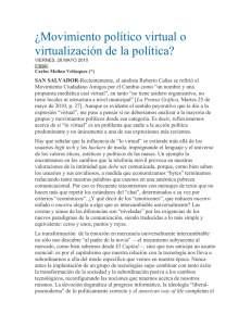 ¿Movimiento político virtual o virtualización de la política