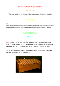 INSTRUMENTOS DE PERCUSION AFINADOS Xilofono,marimba