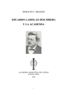 Eduardo Ladislao Holmberg y la Academia