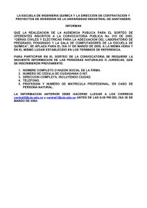 Aplazamiento audiencia pública - Universidad Industrial de Santander